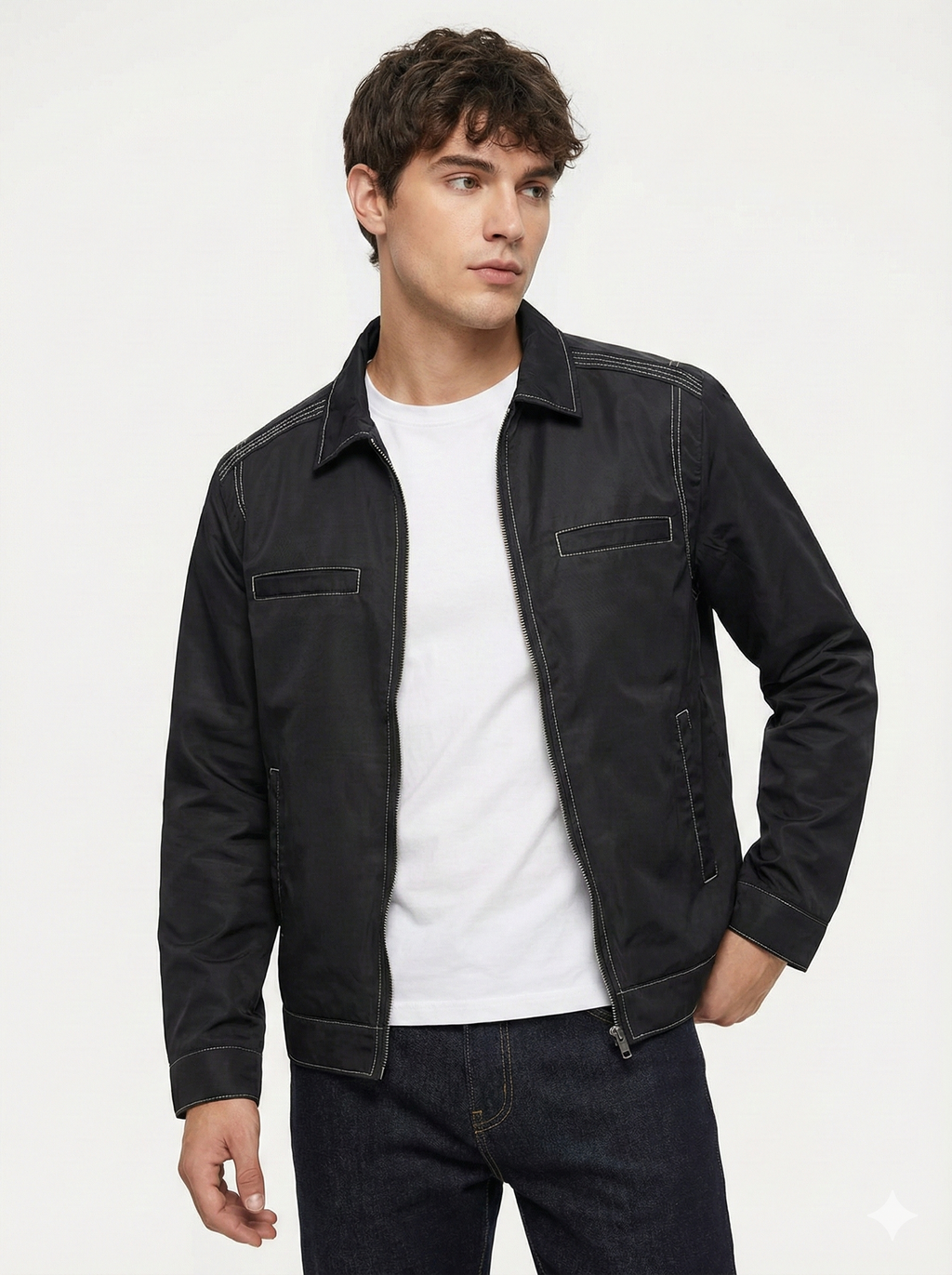 LODSMAK Men’s Classic Black Lightweight Jacket