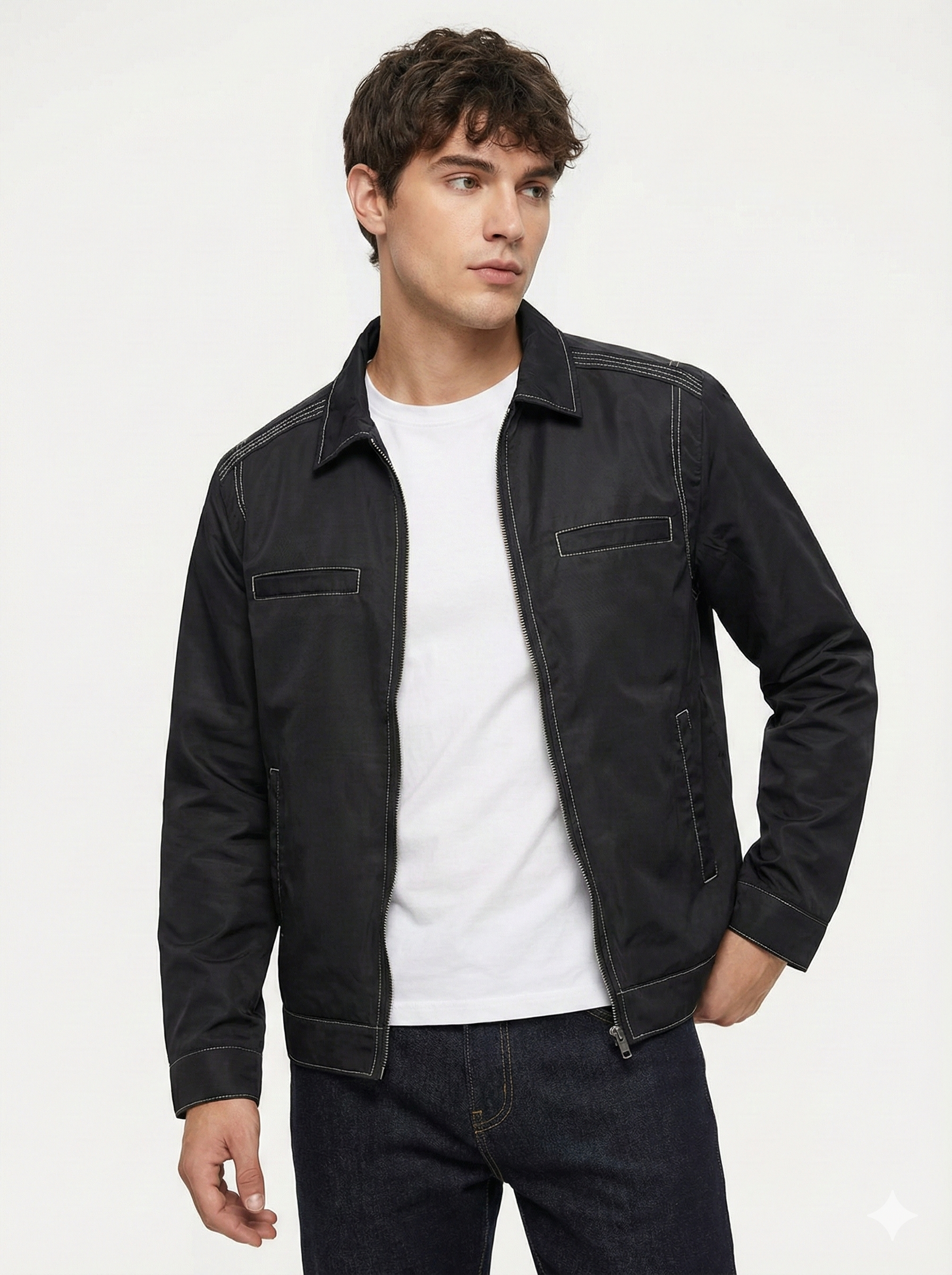 LODSMAK Men’s Classic Black Lightweight Jacket