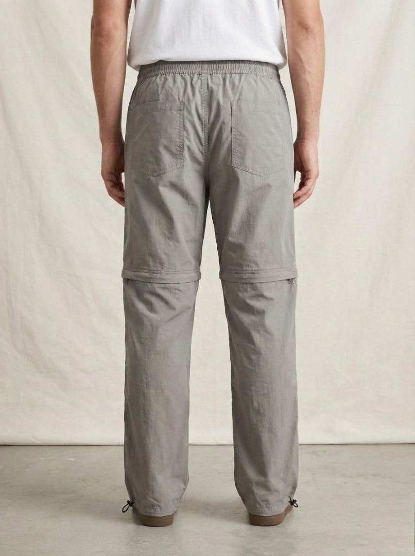 Men’s Grey Utility Drawstring Cargo Pants