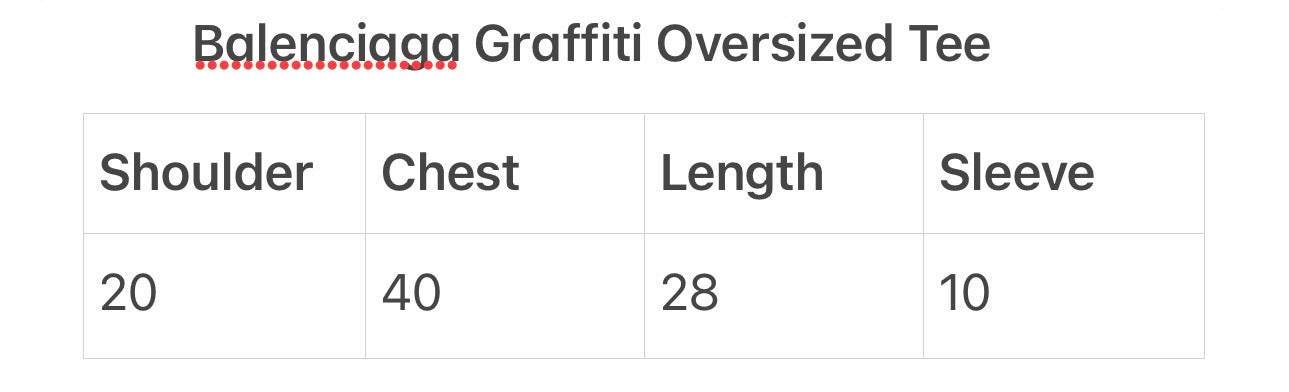Balenciaga Graffiti Oversized Tee