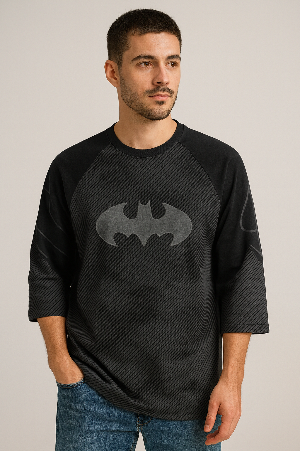 Batman Shadow Texture Oversized Tee