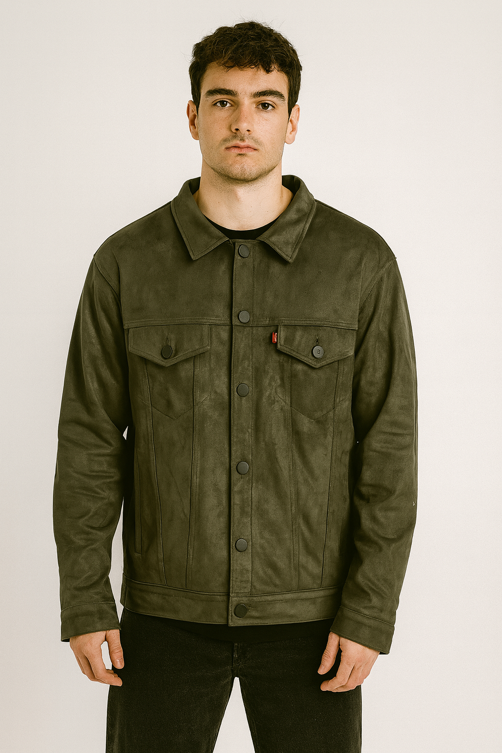 Olive Suede Heavy Jacket