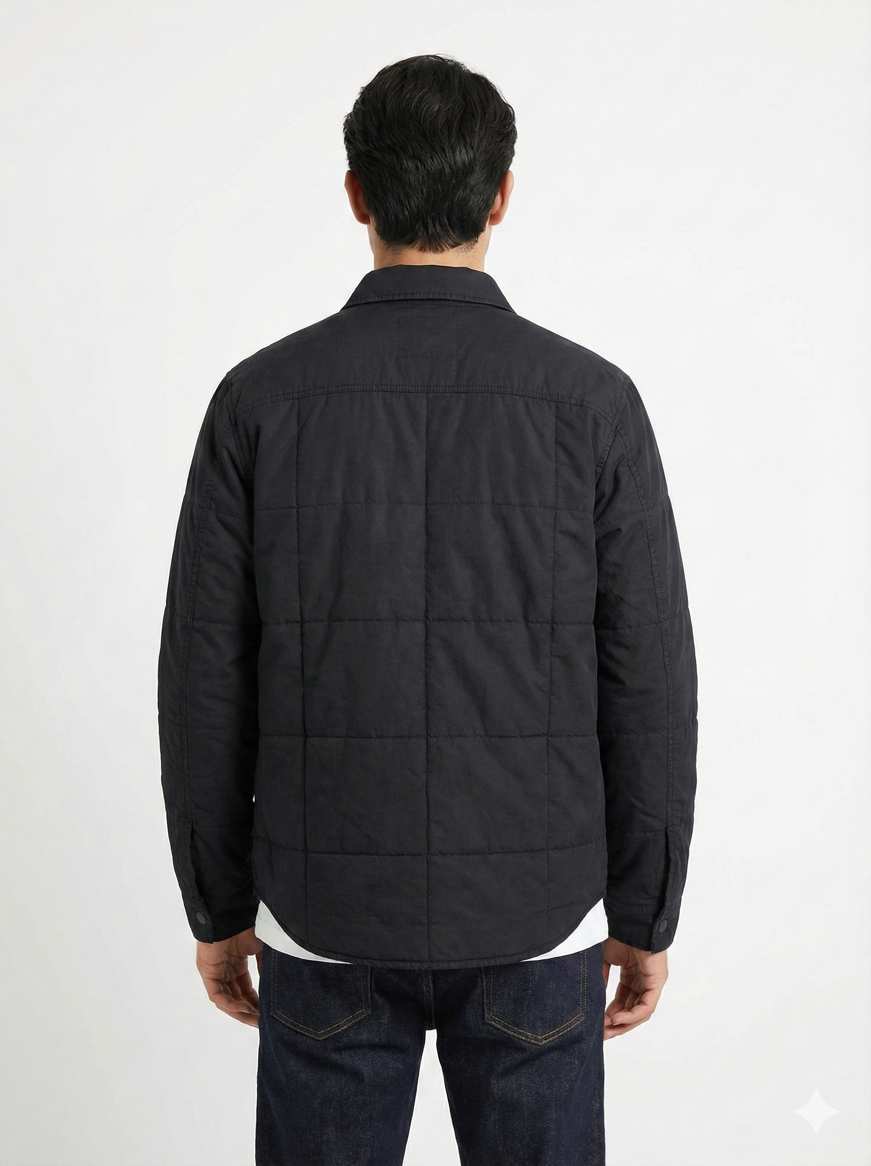LODSMAK Men’s Black Utility Button Jacket
