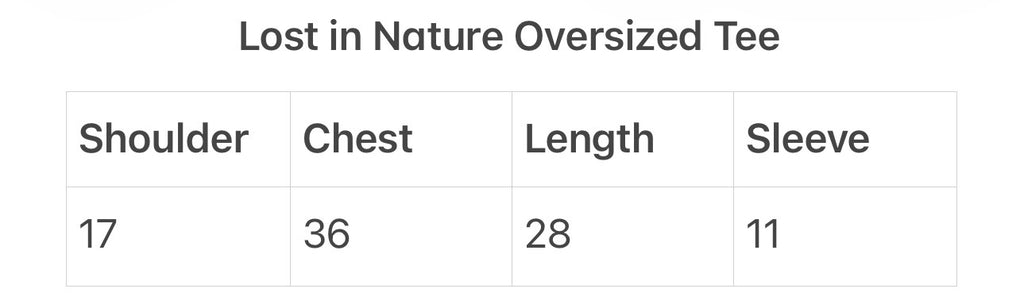 Lost In Nature Oversized Tee