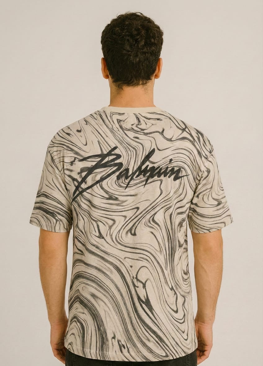 Balmain Swirl Oversized Tee