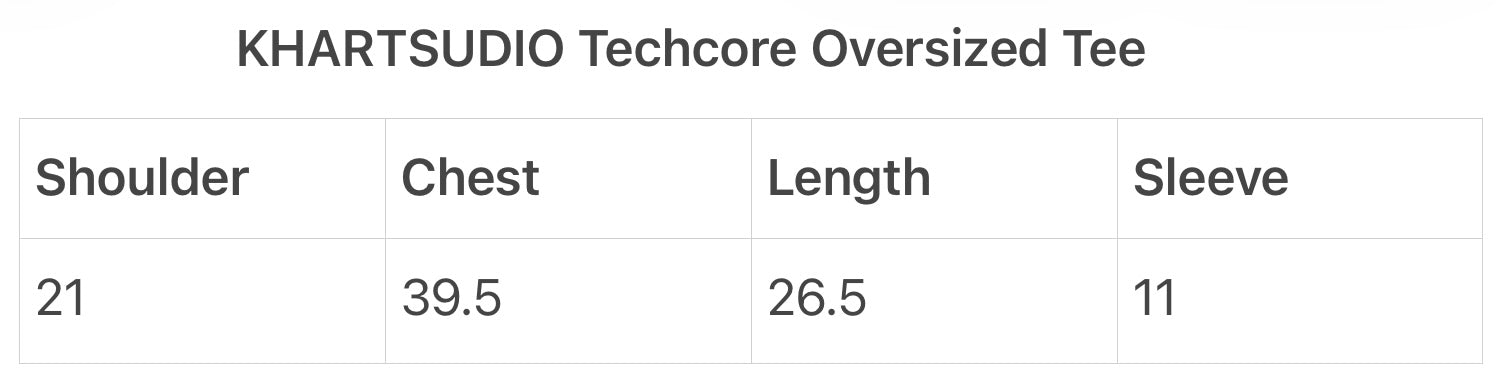 KHARTSTUDIO Techcore Oversized Tee
