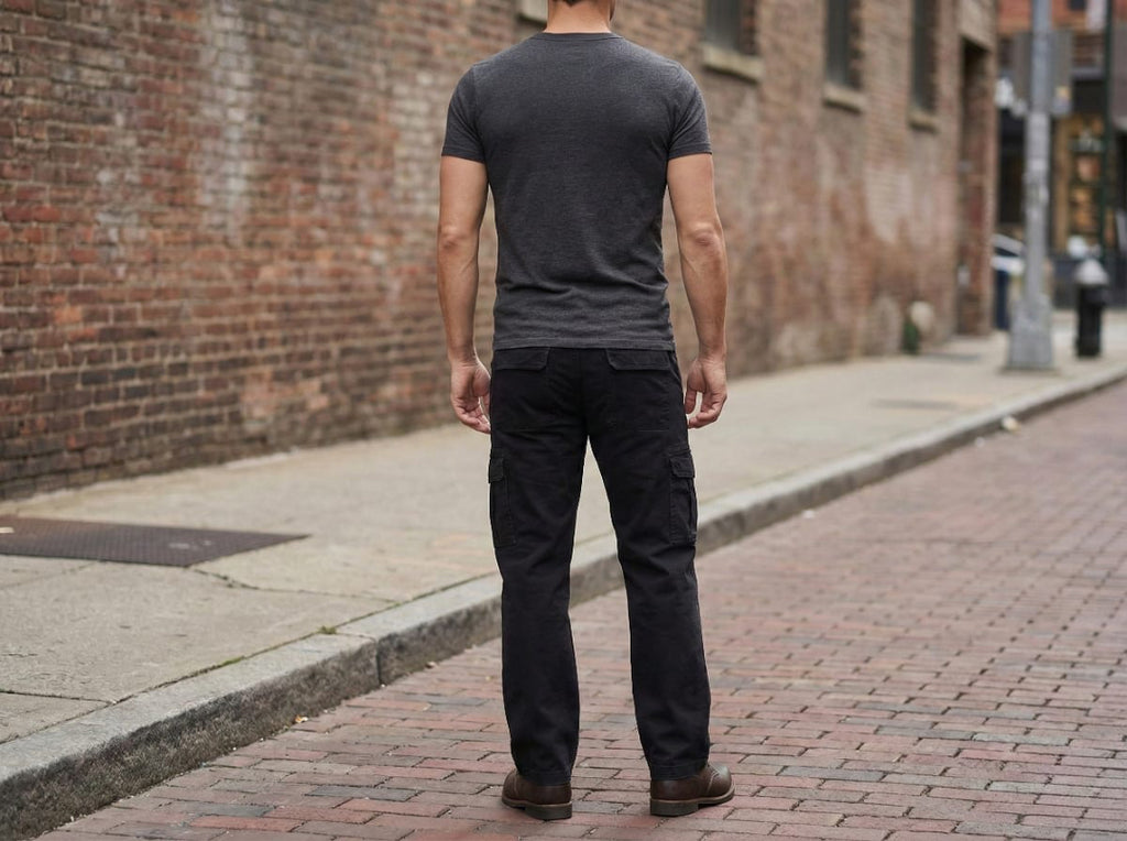 Black Street Cargo Pants for Men