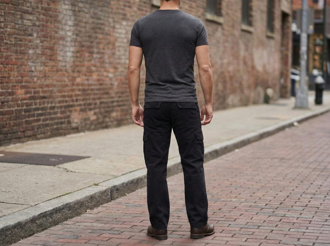 Black Street Cargo Pants for Men