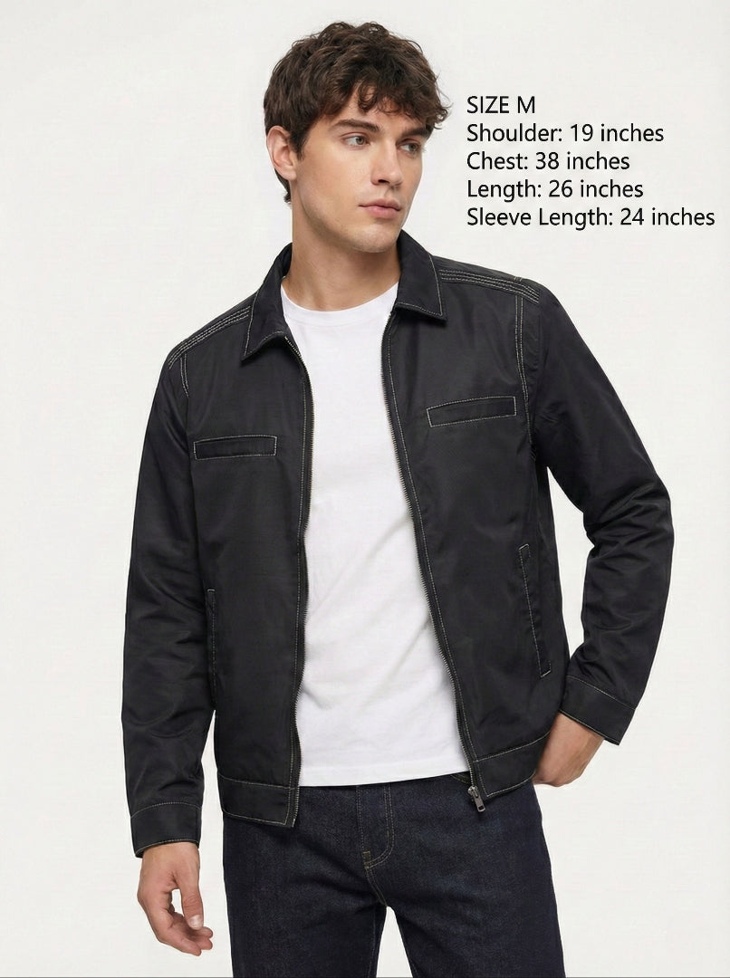 LODSMAK Men’s Classic Black Lightweight Jacket