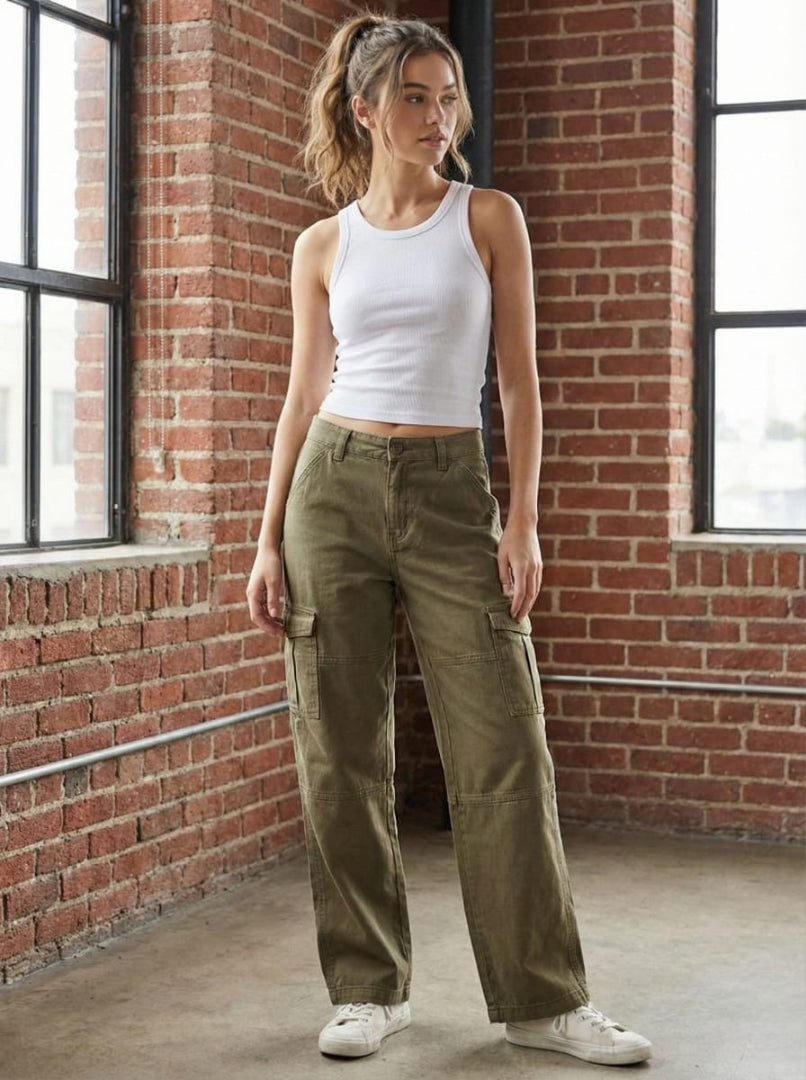 Olive Green Women’s Cargo Pants